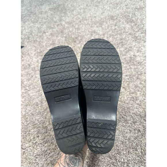 L.L. Bean Women’s 6 Black Leather Clogs Slip on Comfort Shoes - Picture 10 of 10
